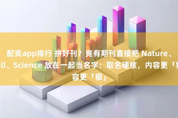 配资app排行 拼好刊？竟有期刊直接把 Nature、Cell、Science 放在一起当名字：取名硬核，内容更「狠」